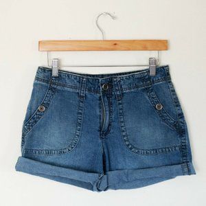 Vintage Medium Wash High Waisted Shorts - 29/30